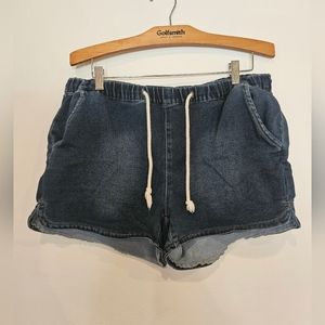 Womens Satin Doll Jean Shorts Size 18